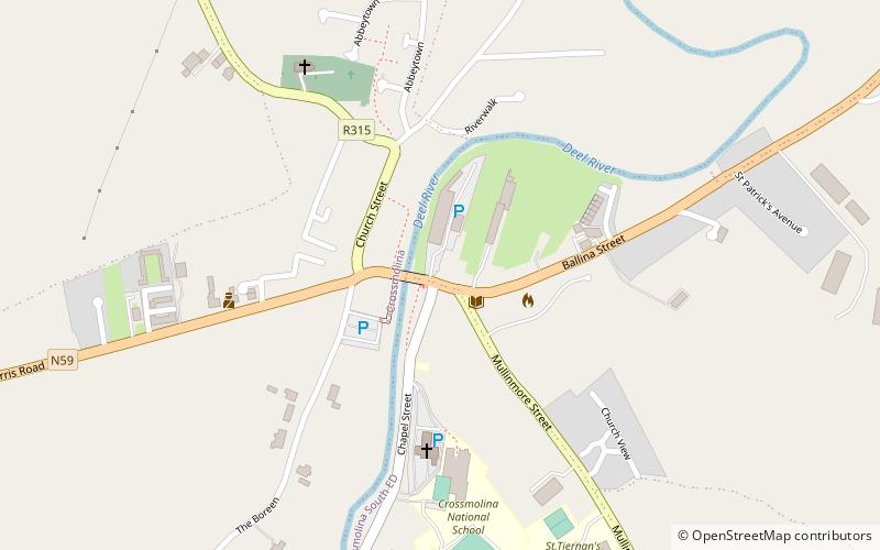 Crossmolina location map