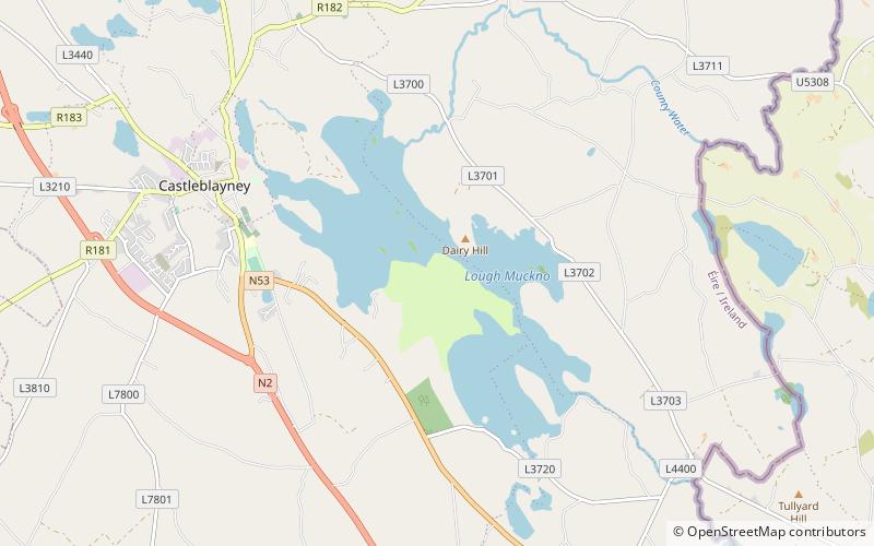Muckno Lake location map