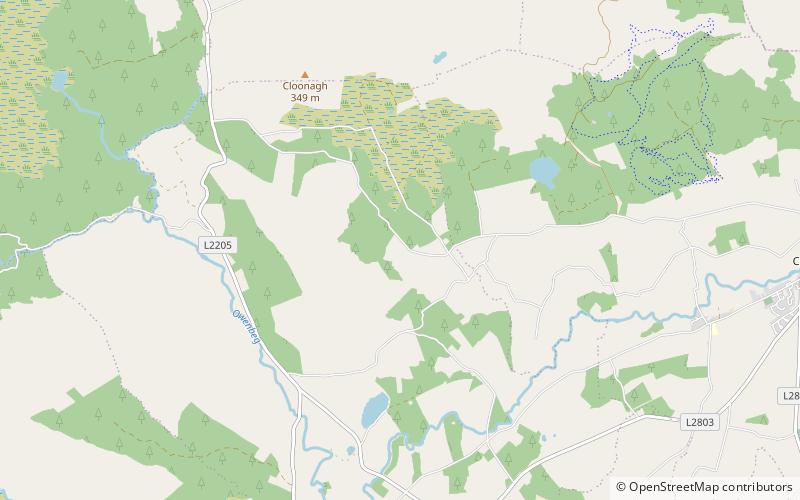 Cabragh Wedge Tomb location map