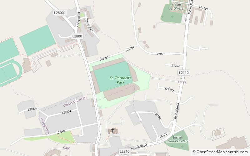 St Tiernach's Park location map