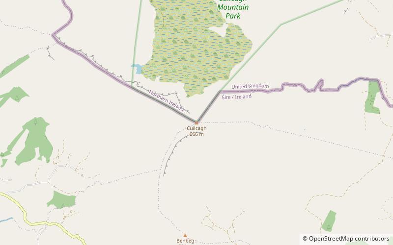 Binn Chuilceach location map