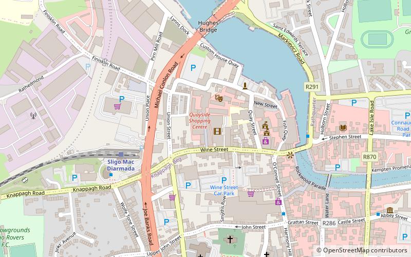 quayside shopping centre sligo location map