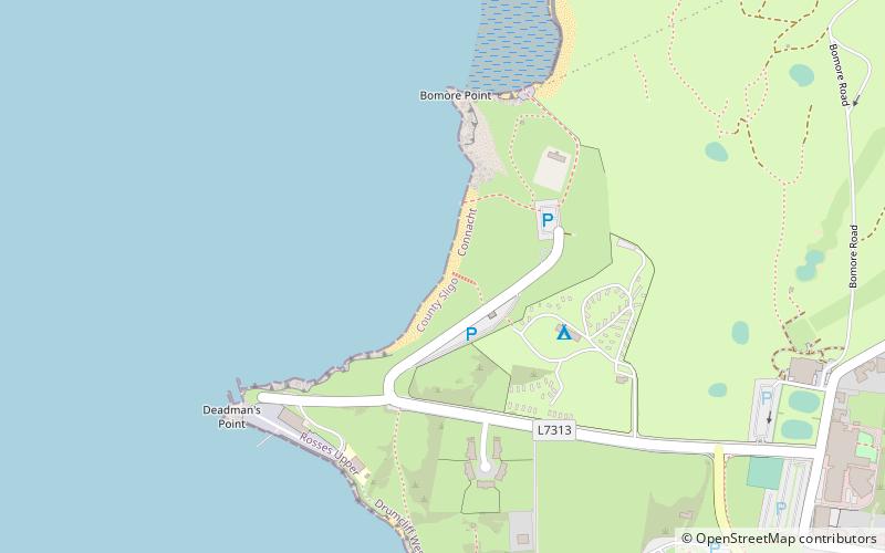 rosses point beach location map