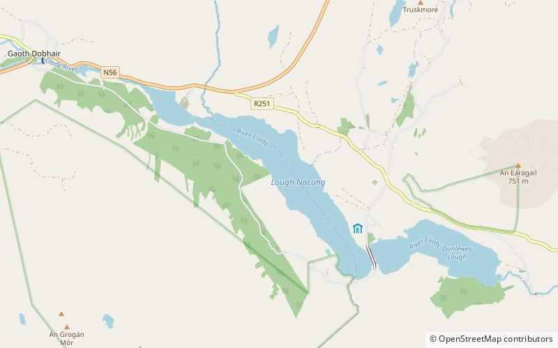 Lough Nacung Upper location map
