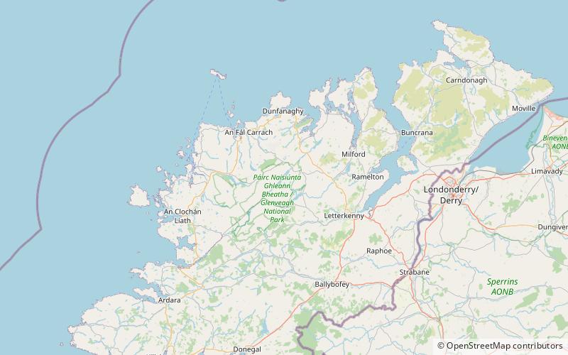 glenveagh castle letterkenny location map