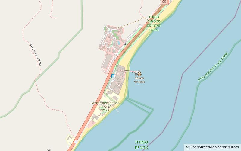 Parc marin de l'observatoire sous-marin d'Eilat location map