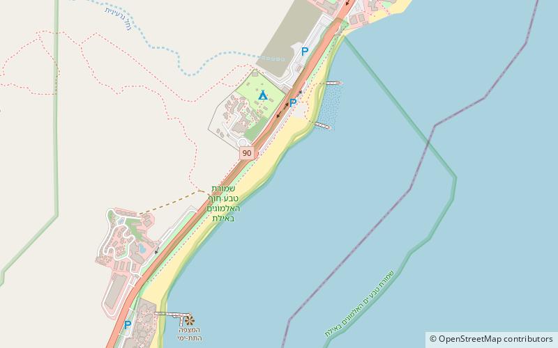 Eilat's Coral Beach location map