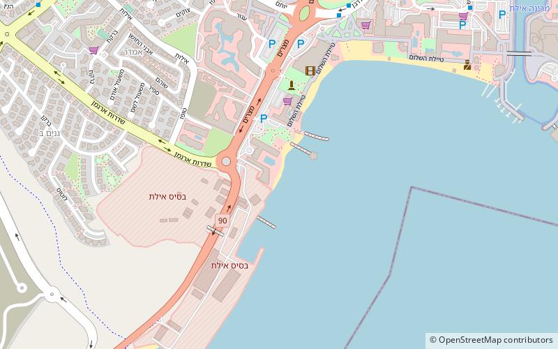 the fishermen beach eilat location map