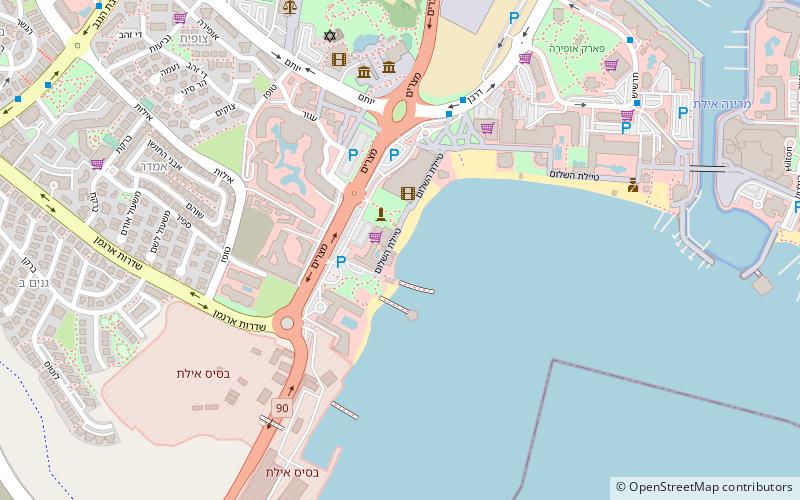 the red rock beach eilat location map