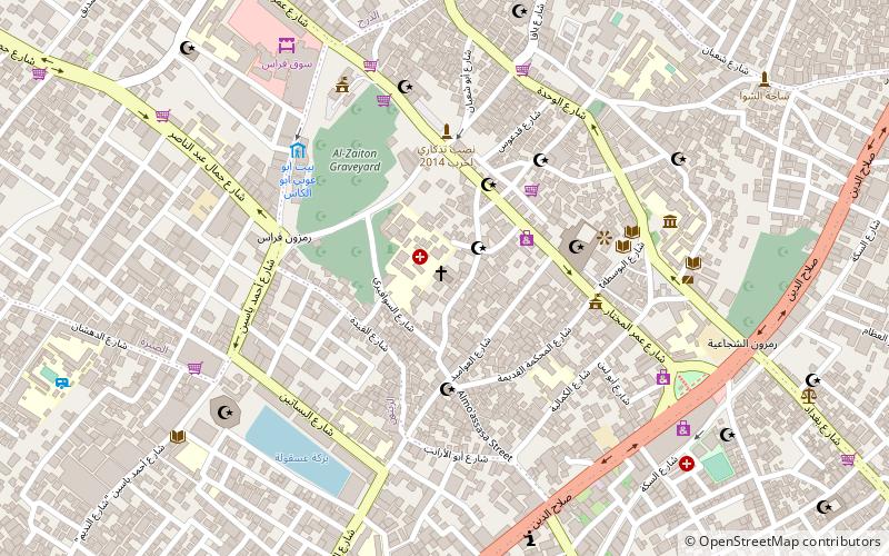 eglise saint porphyre de gaza bande de gaza location map