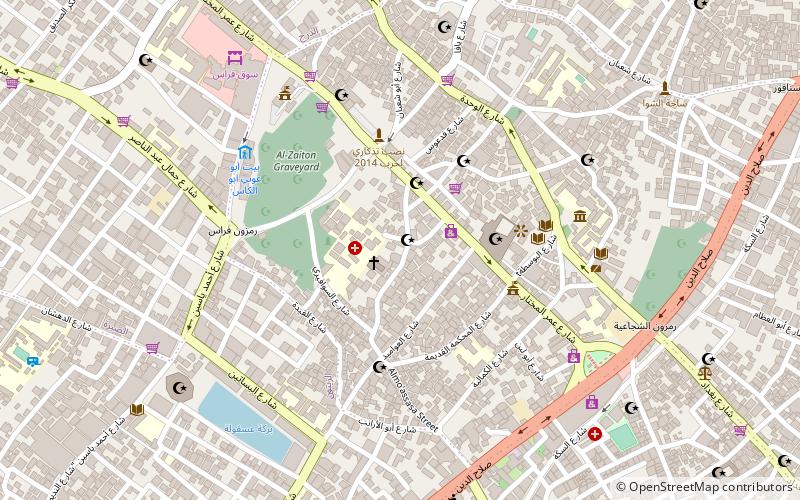 katib al wilaya mosque gazastreifen location map