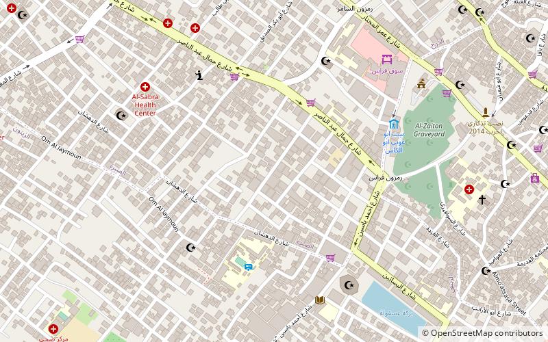 sabra bande de gaza location map