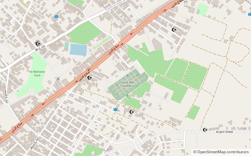 Gaza War Cemetery location map