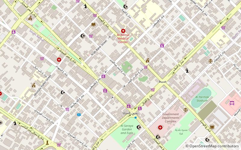 gaza city mall gazastreifen location map