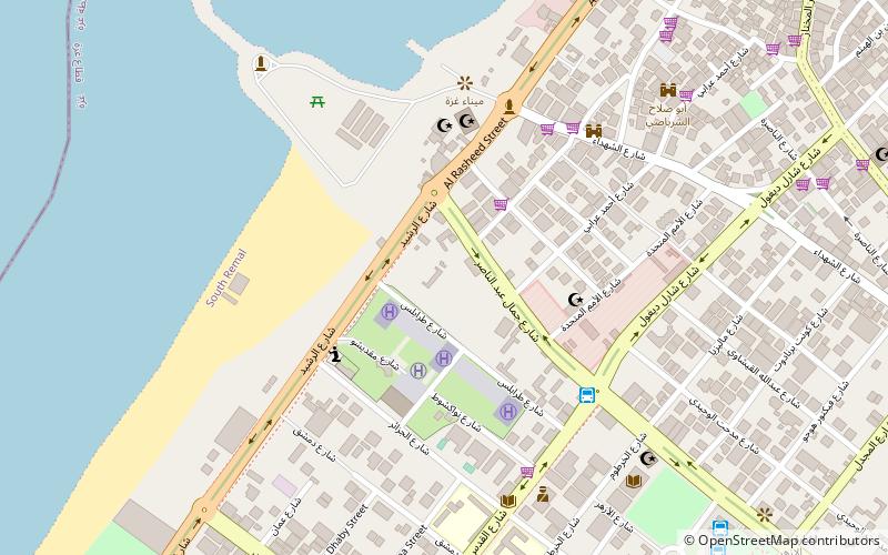Synagogue de Gaza location map