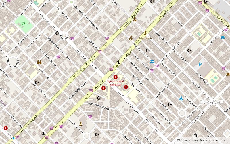 nasser gaza city location map
