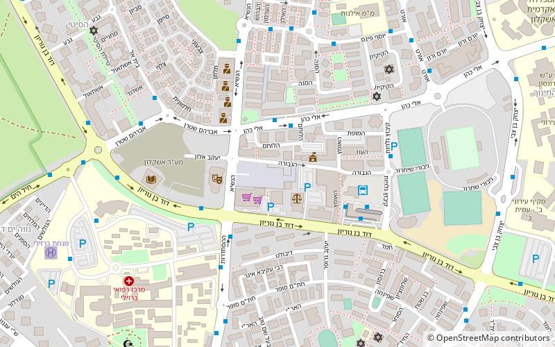 yad labanim square ashkelon location map