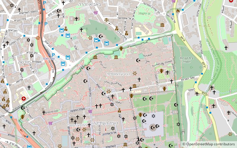 Barrio musulmán de Jerusalén location map