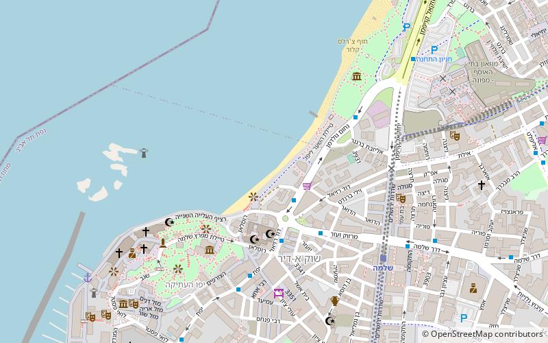yaffo beach tel aviv location map