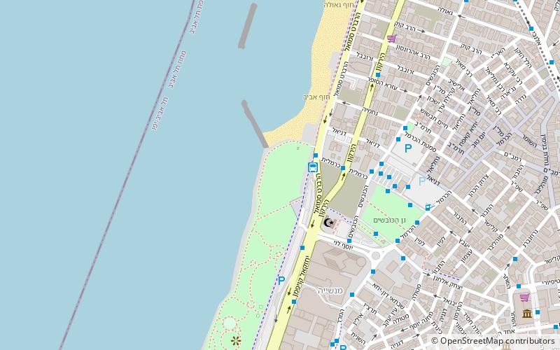 aviv beach tel aviv location map