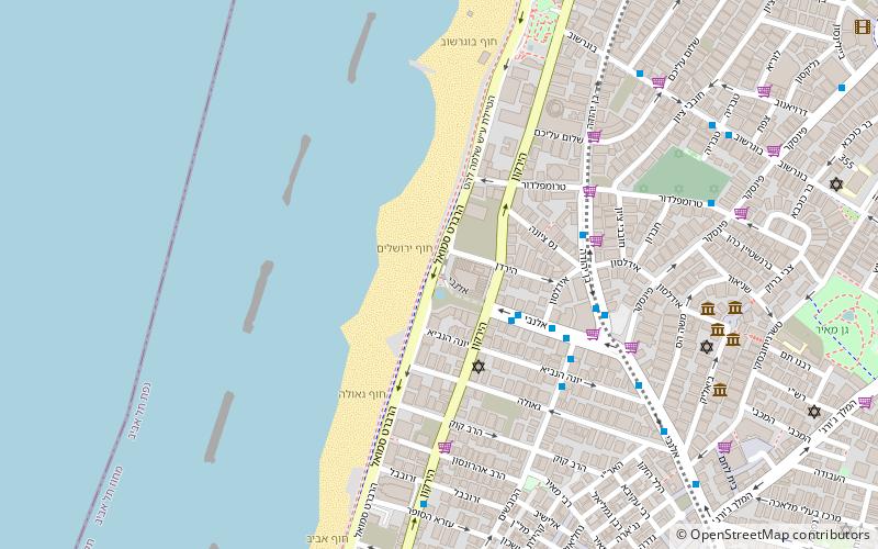 jerusalem beach tel aviv jaffa location map