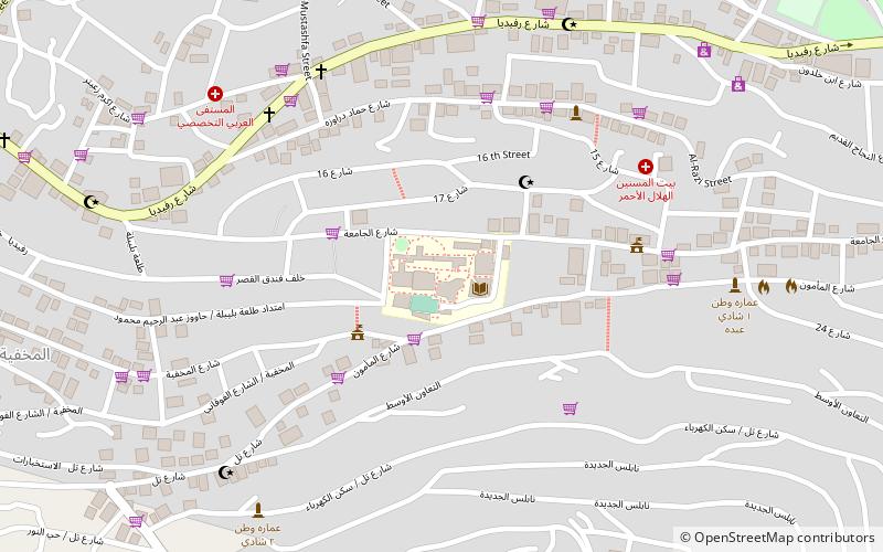 Universität Nablus location map