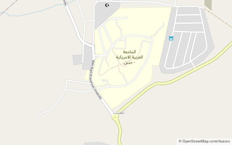 Université arabe américaine location map