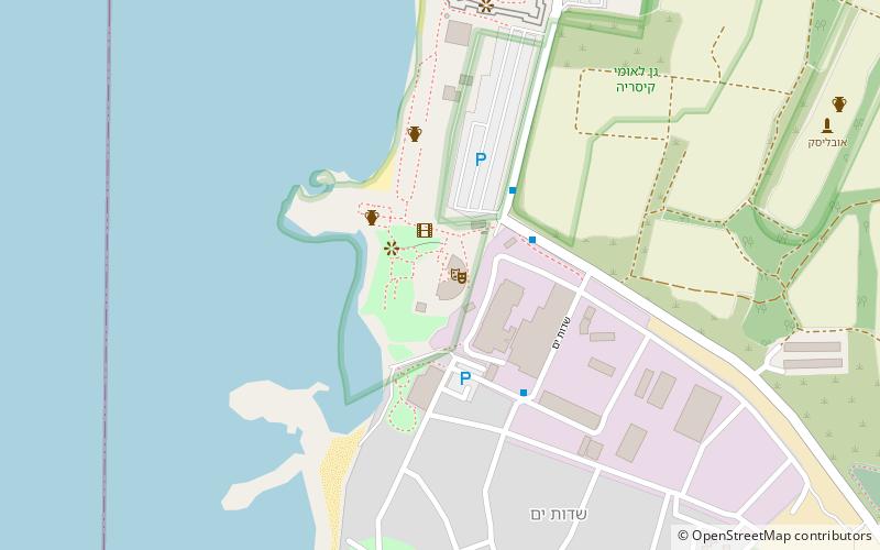 Caesarea Amphitheater location map
