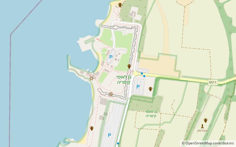 Caesarea Old City location map