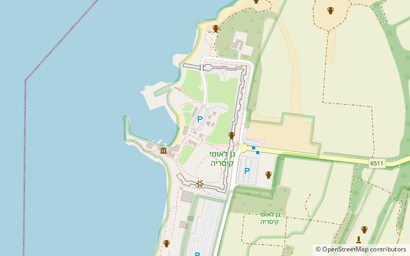 caesarea harbour cezarea location map