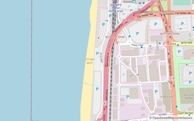 the beach hajfa location map
