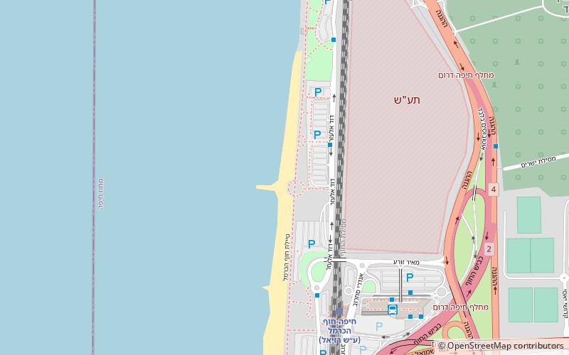 dado beach hajfa location map