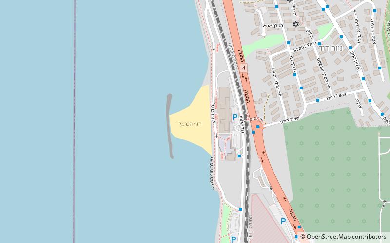 carmel beach haifa location map