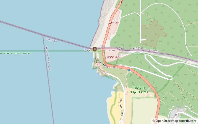 Rosh HaNikra Crossing location map