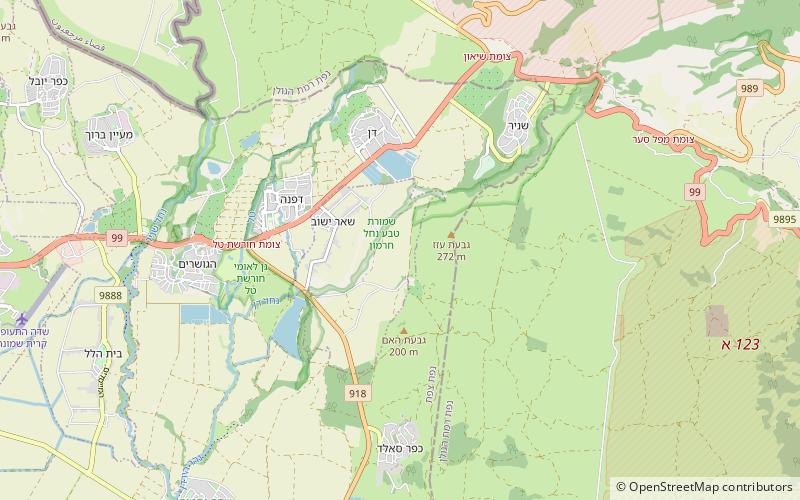 Hermon Nature Reserve location map