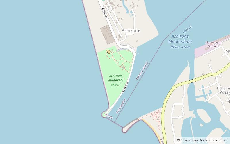 Azhikode Munakkal Beach location map