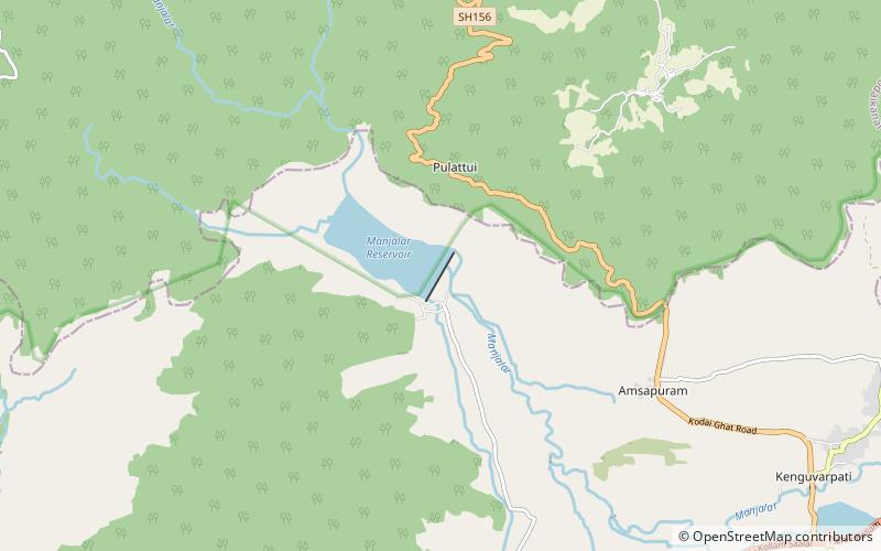 Manjalar Dam location map