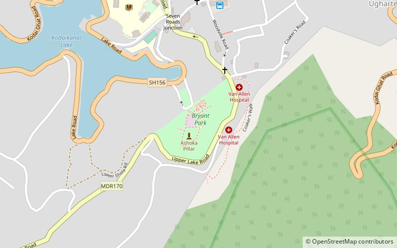bryant park kodaikanal location map