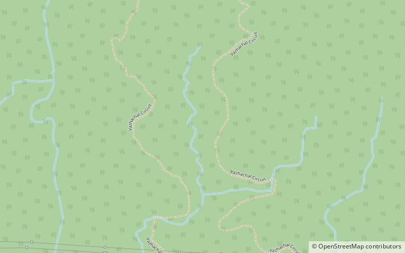Vazhachal Falls location map
