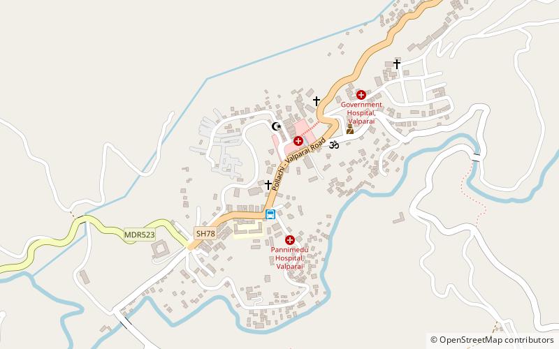 Valparai taluk location map