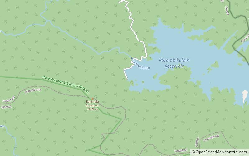 Parambikulam Dam location map