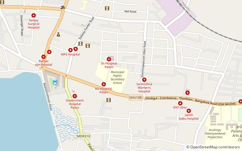 palani taluk location map