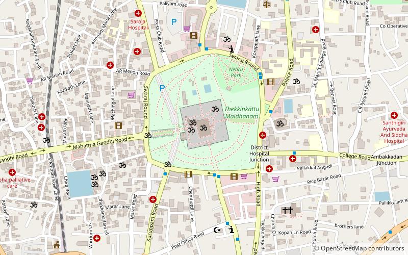 Vadakkunnathan Temple location map