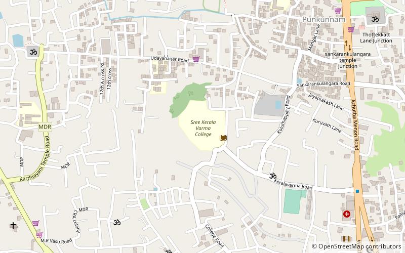 sree kerala varma college distrito de thrissur location map