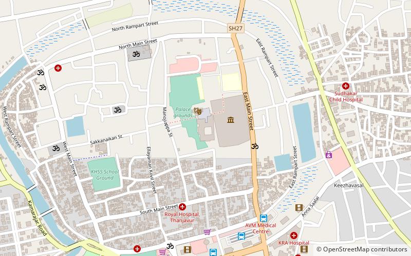 Saraswathi Mahal Library location map