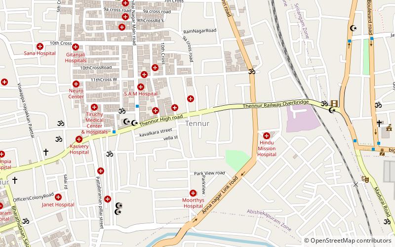 tennur tiruchirappalli location map