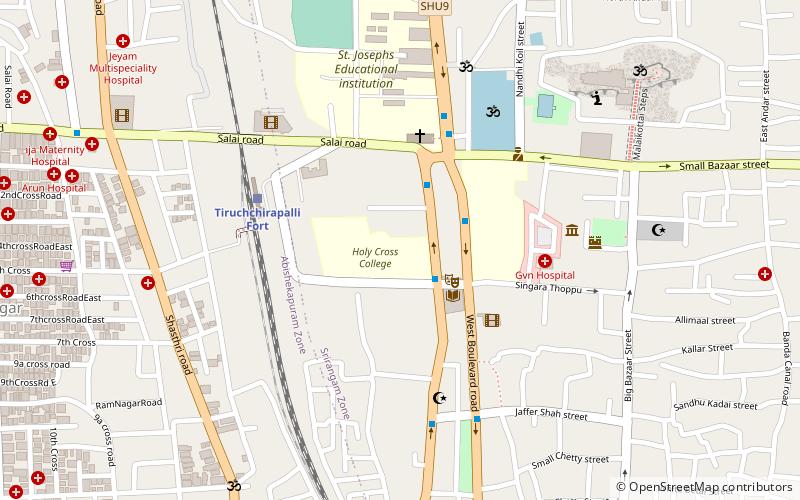 holy cross college tiruchirapalli location map