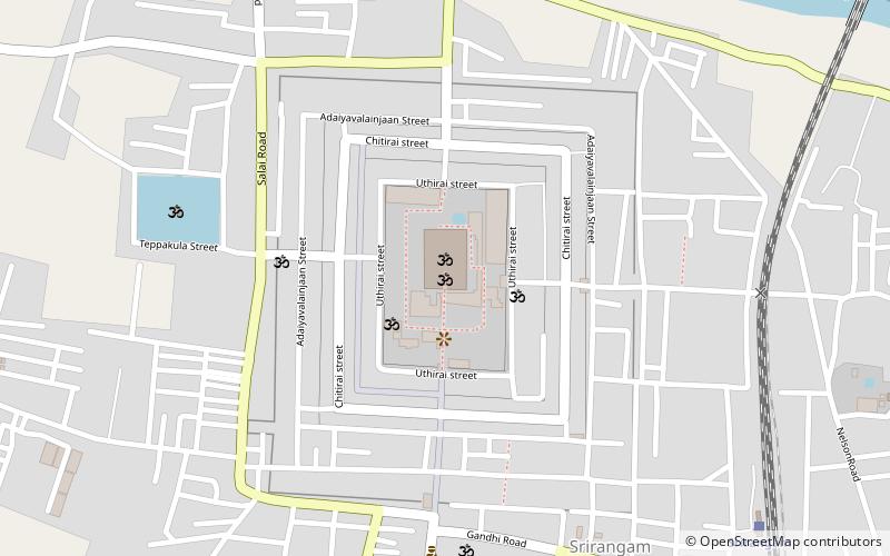 srirangam temple tiruchirappalli location map