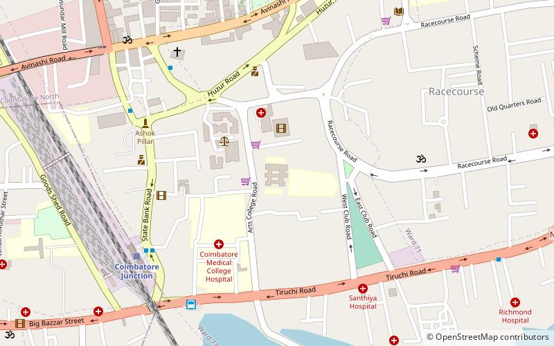 government arts college coimbatore location map