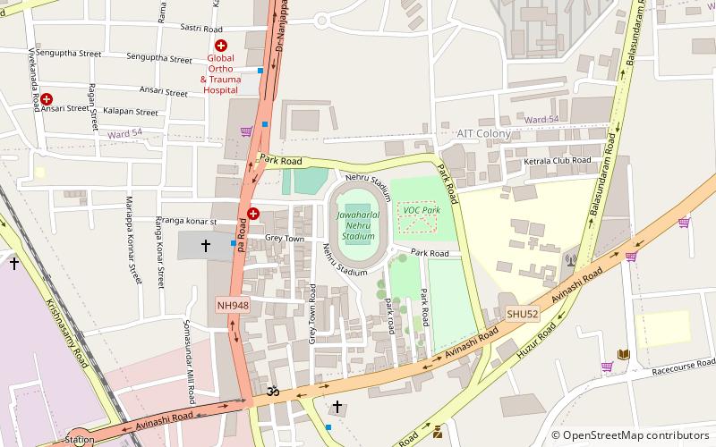 Nehru Stadium location map